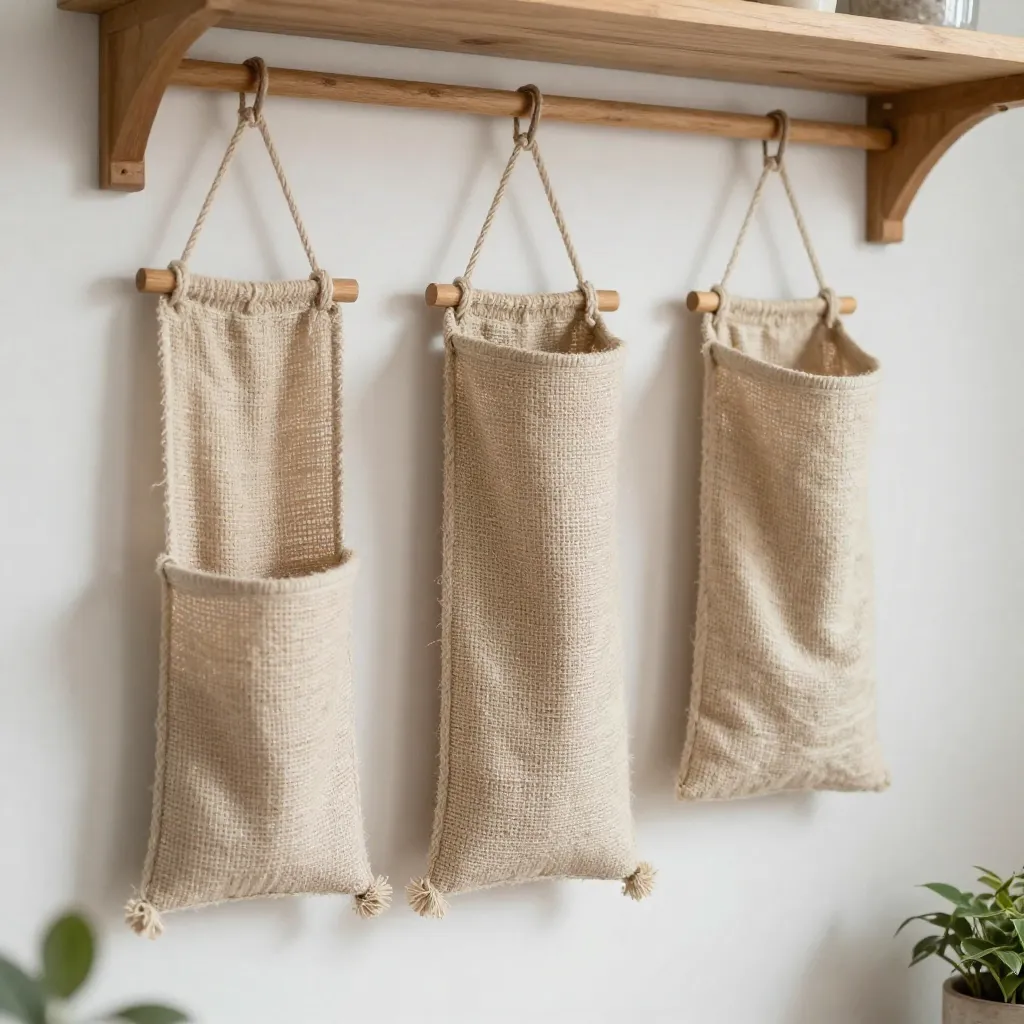 Glass jars and containers organized on shelves