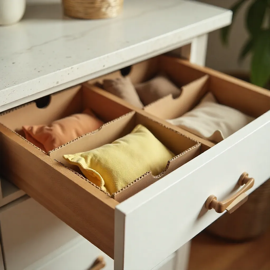 Upcycled glass jars and containers used for organization